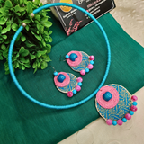 Blue And Pink Fabric Hasli Set