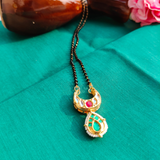 Green Kundan Mangalsutra