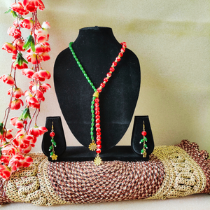 Green & Red beads necklace