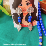 Navy blue  beads nacklace