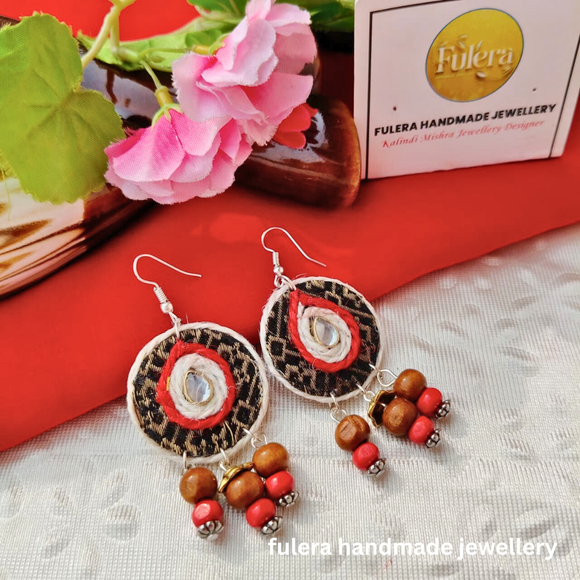 Kundan Fabric Earring