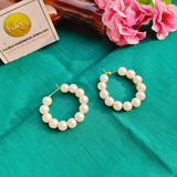 Multicolour Beads Hoops Earrings