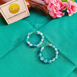 Multicolour Beads Hoops Earrings