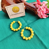 Multicolour Beads Hoops Earrings