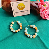 Multicolour Beads Hoops Earrings