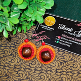 Red And Orange Drops Earrings