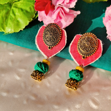 Red Fabric Earrings