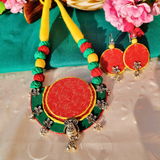 Red And Green Cotton Beads Jewellery