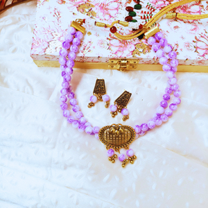 Lavender Beads Choker Set