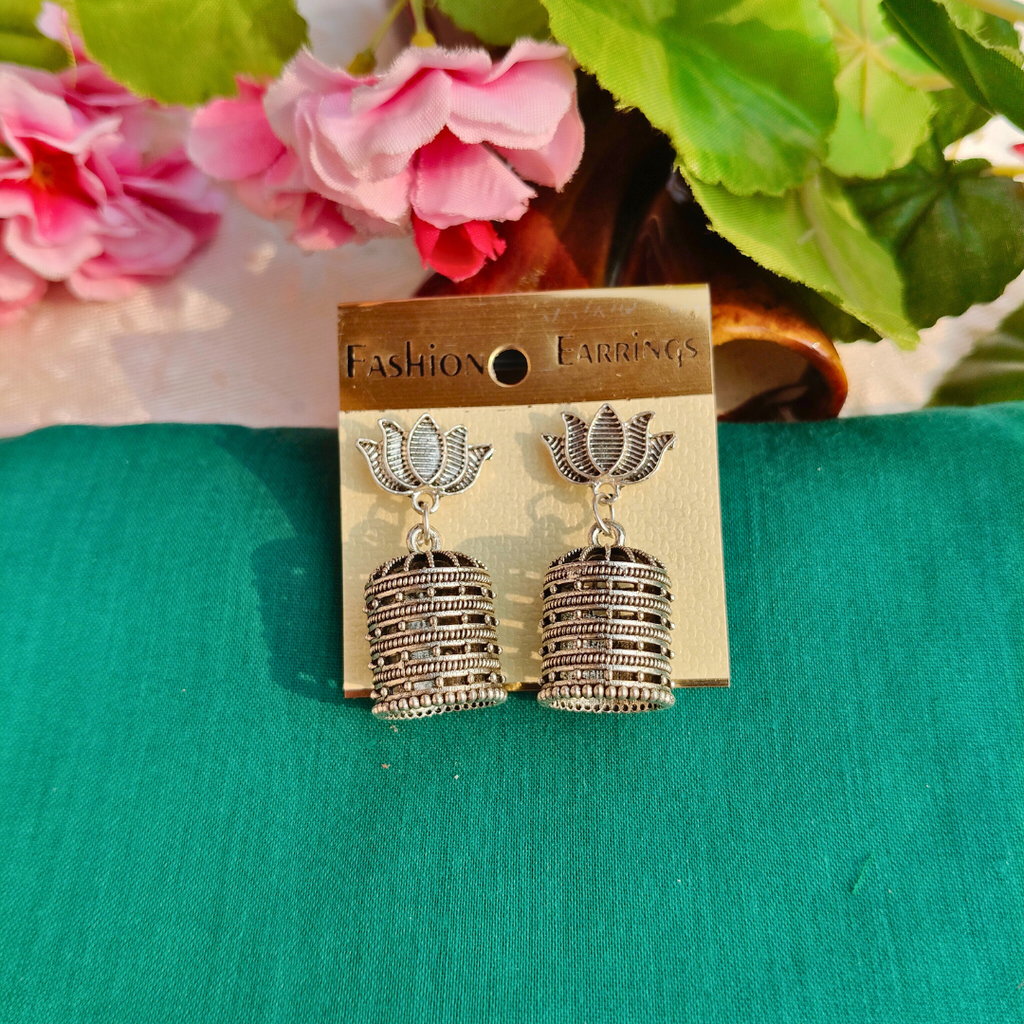 Lotus Silver Earrings