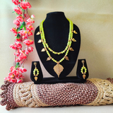 Mint green beads necklace
