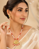 Royal Pearl Gold Necklace Set