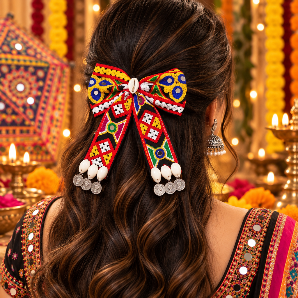 Garba Rangili Hair Bow