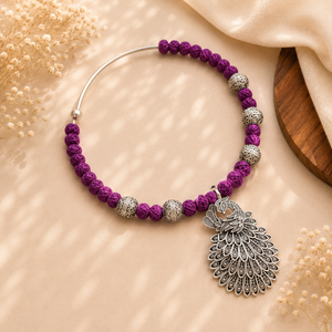 Dark Purple Hasli Set