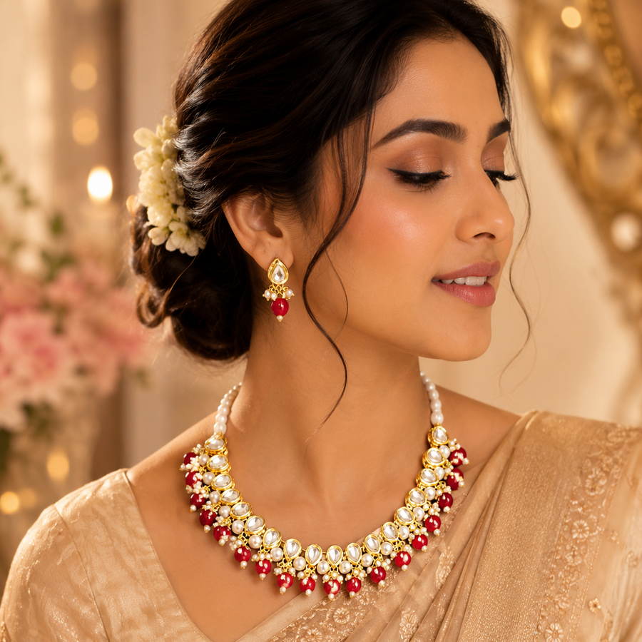 Sindoori Saaz Kundan Necklace