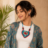 Blue & Red Fabric Jewellery