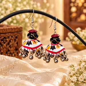Mini Fabric Jhumka 1