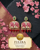 Pink Fabric Earring