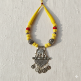 Yellow Cotton Beads Nacklace