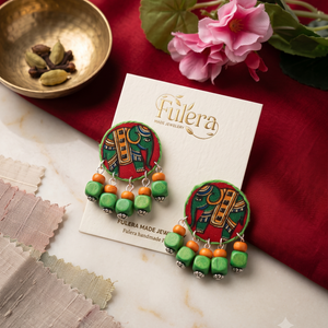 Elephant Fabric Earring