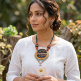 Green Fabric Necklace