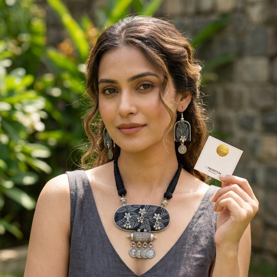 Black Fabric Nacklace