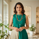 Orange beads necklace