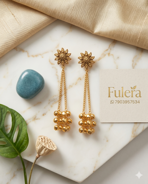 Golden Kashmiri Earrings