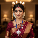 Navy blue  beads nacklace