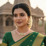 Peach Kundan Choker Set