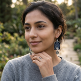 Black Fabric Earrings