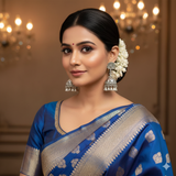 Peacock Silver Jhumka