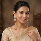 Kundan Kashmiri  Long Earrings
