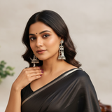 Radhe Krishna Silver Earrings