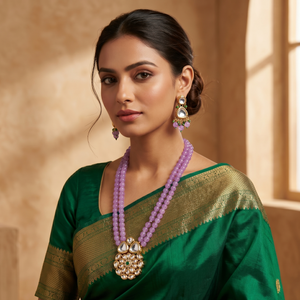 Purple Kundan Necklace
