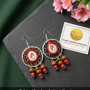 Kundan Fabric Earring