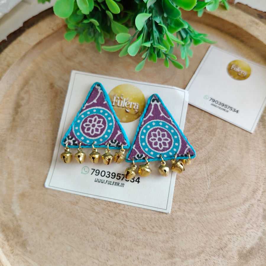 Triangle Fabric Earrings
