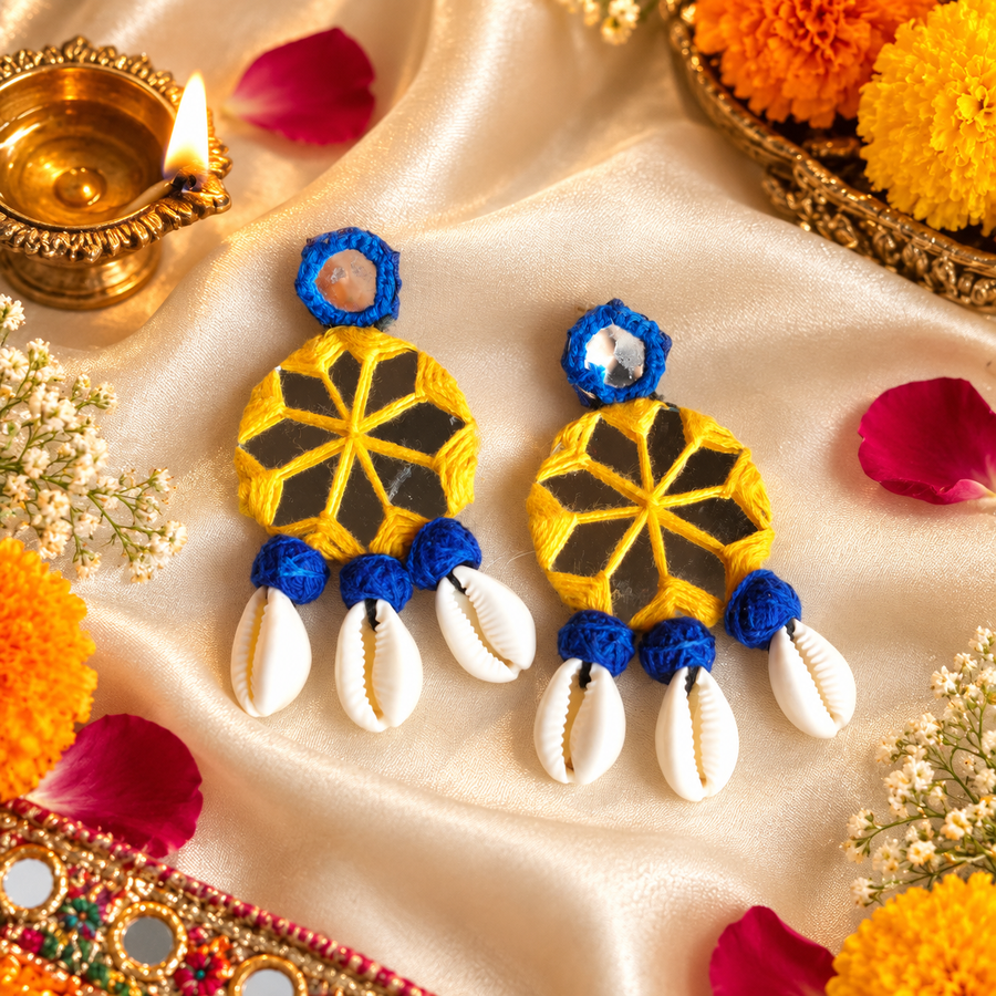 Yellow Mirror Earrings