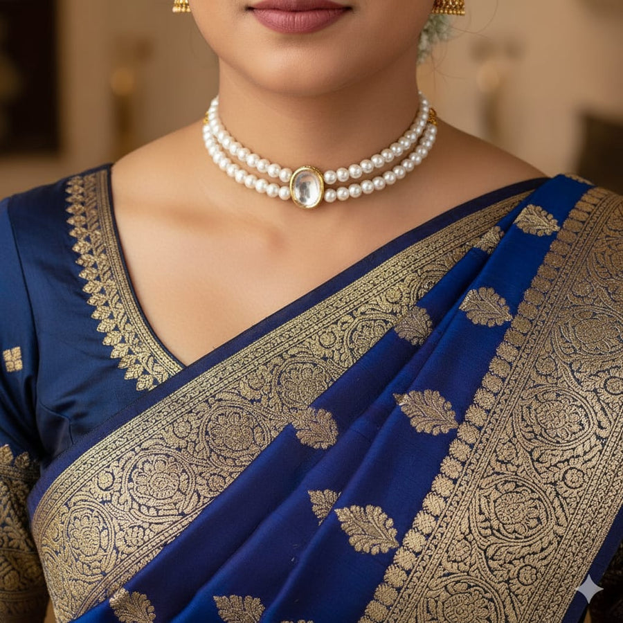 Royal Pearl Kundan Choker Set