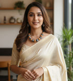 Black and light brown wooden beads necklace