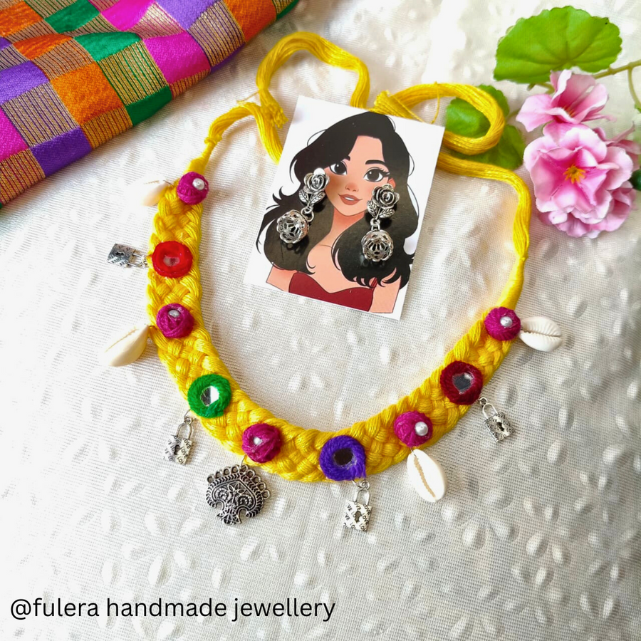 Yellow Thread Necklace