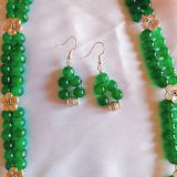 Green Beads Necklace Set