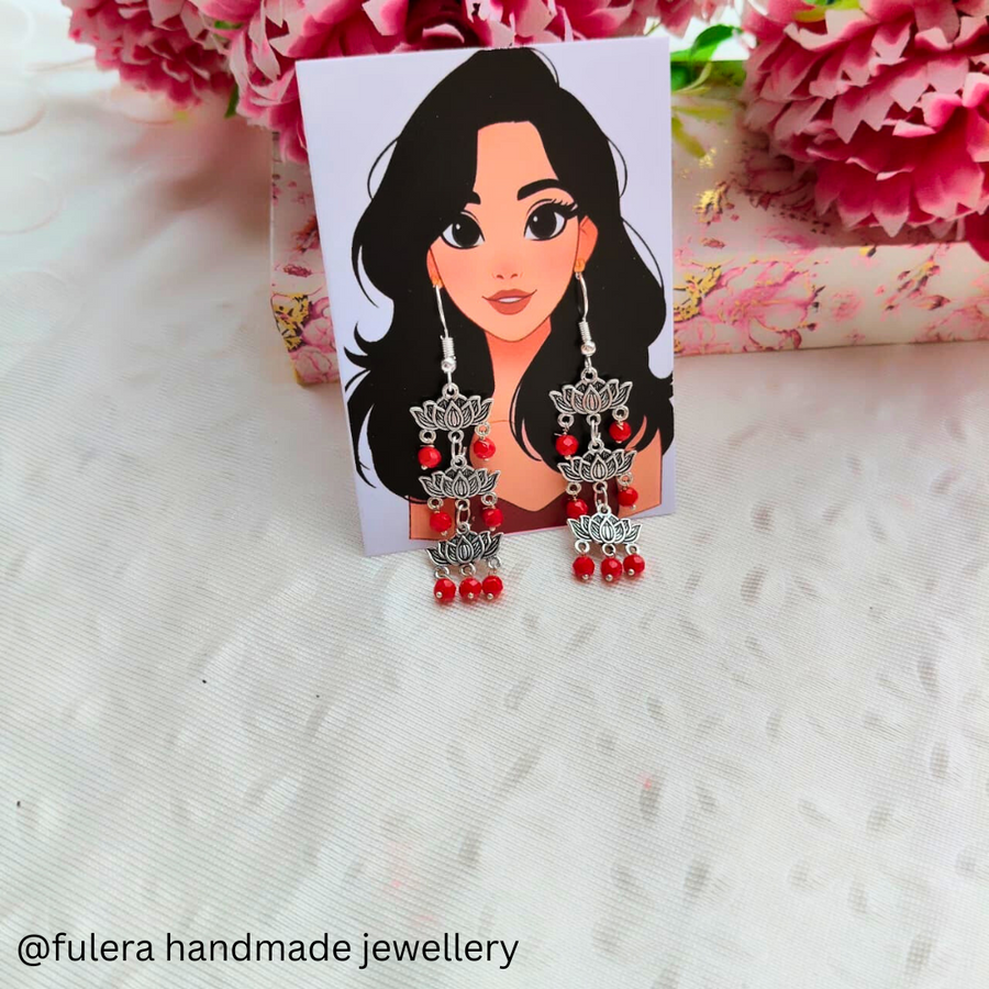Lotus Silver Earrings
