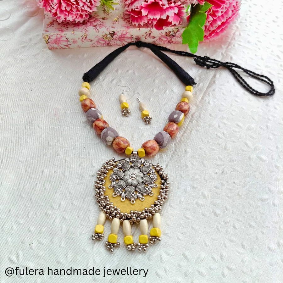 Yellow Beads Nccklace
