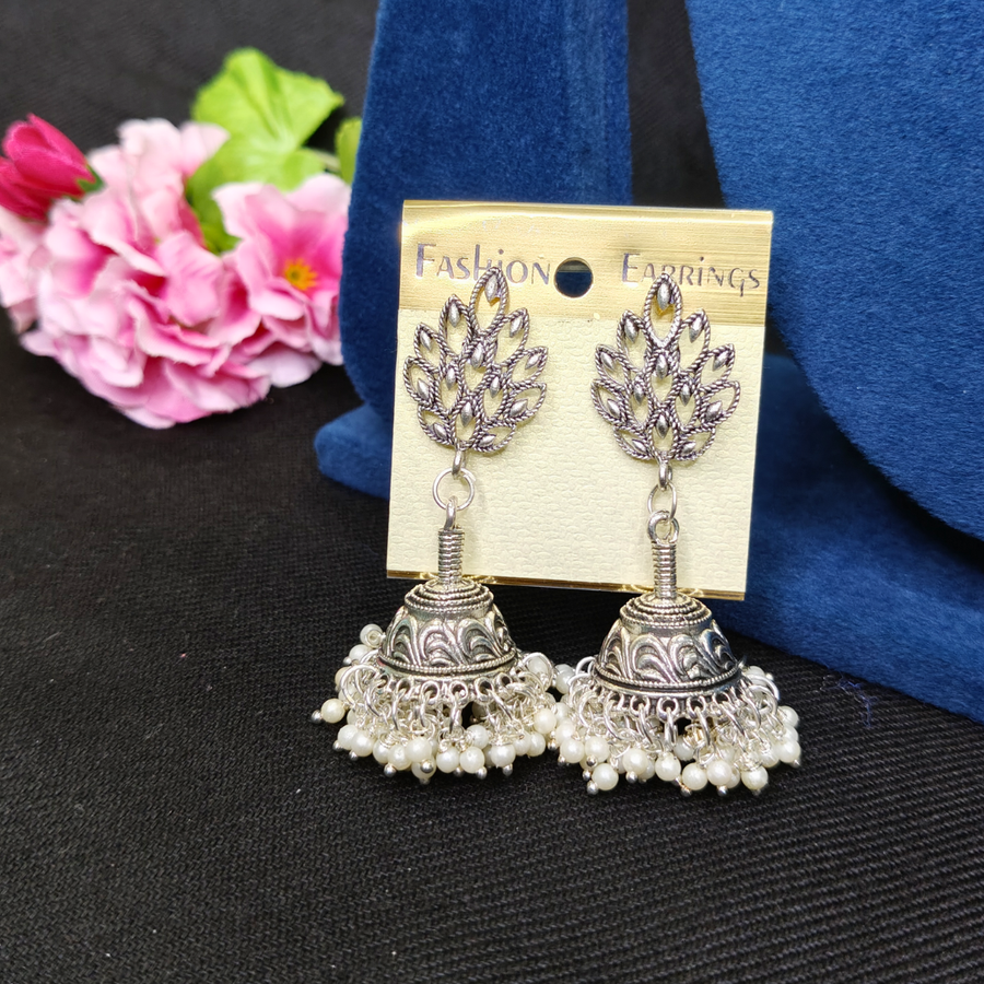 Shital silver jhumka