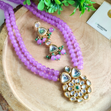 Purple Kundan Necklace