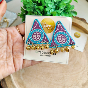 Triangle Fabric Earrings