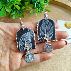 Black Fabric Earrings
