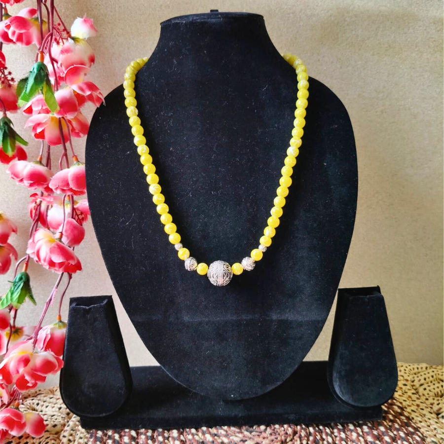 Yellow Beads Necklace