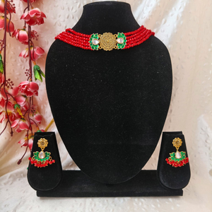Red Crystal Choker Set